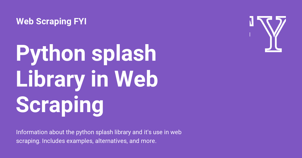 Python splash Library in Web Scraping - Web Scraping FYI
